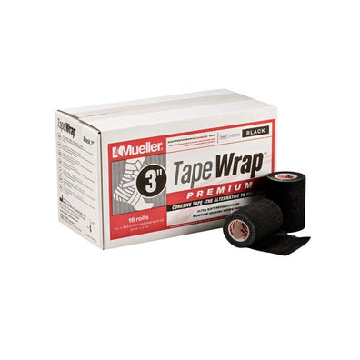 Underwrap Tapewrap Premium Ultrasoft Fabric 3"x6yd Cohesive Black 16/Ca